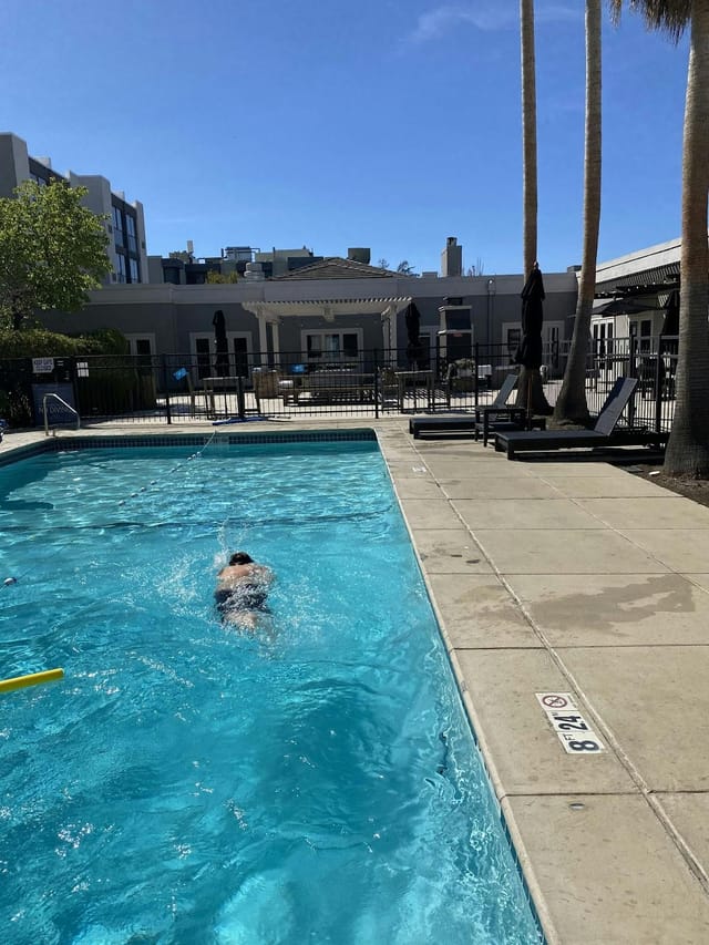 Napa I & II pool deck at Four Points San Rafael: outdoor venue for corporate events and retreats.