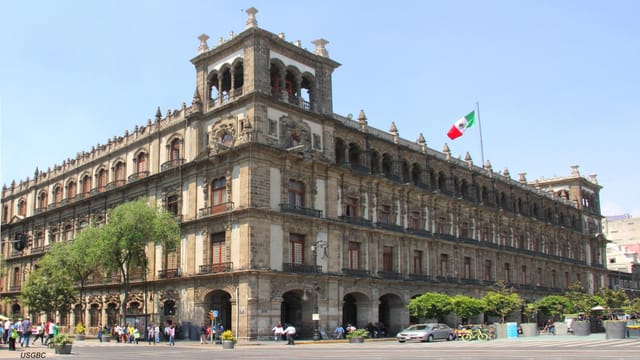 Historic Alhóndiga building in Mexico City, grand architecture for upscale corporate events.
