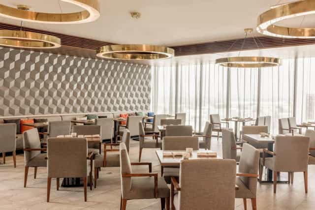 Modern event space at Courtyard Mexico City for boutique networking and business meetings.