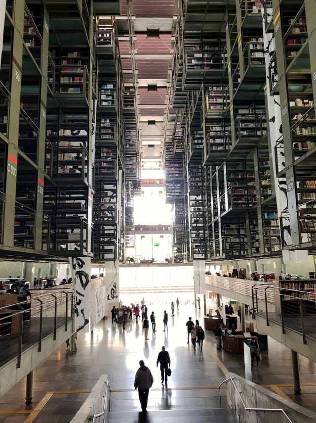 Modern multi-level library at Museo Kaluz, ideal for luxury corporate reception or keynote events.