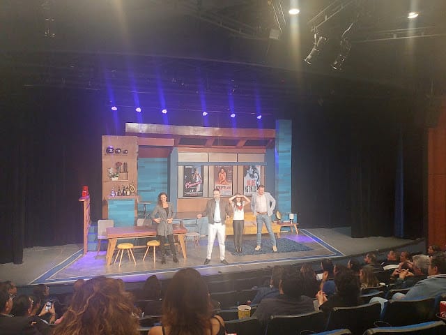 Proscenium stage at Hotel Royal Pedregal for corporate events and panel discussions.