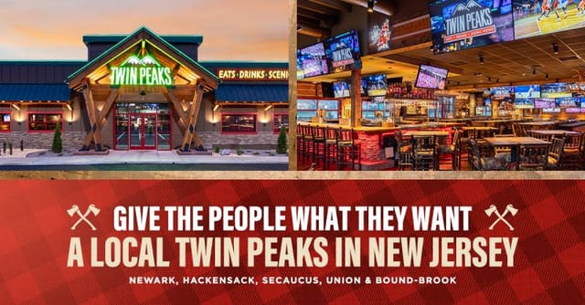 Twin Peaks sports bar interior for corporate happy hours and networking events in New Jersey.