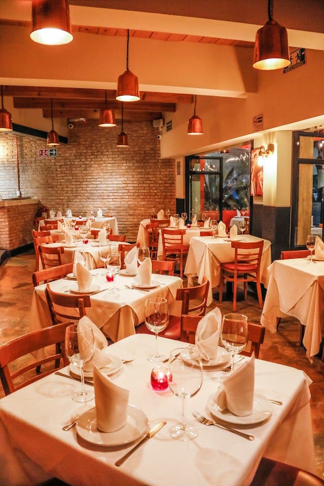 Cozy Vecchio Forno restaurant for private event dining and small group venue layouts.