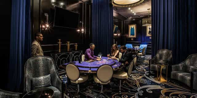VIP Board Room at Hard Rock Punta Cana with Art Deco decor for corporate meetings and events.