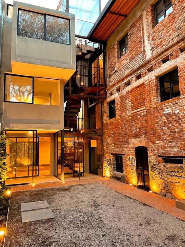 Industrial-chic event venue in Coyoacan, Mexico City for brand activations and networking.