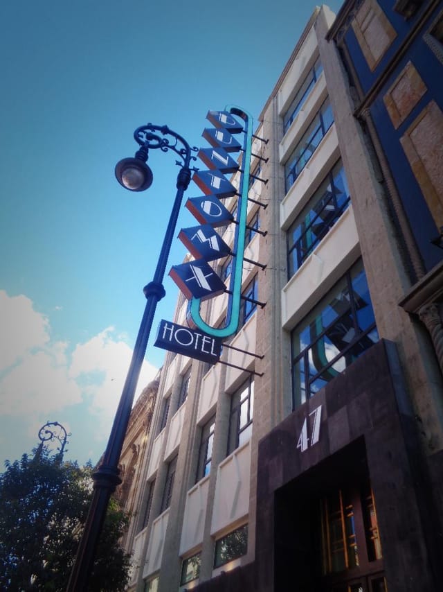 Restaurante MX boutique facade: retro event venue for corporate retreats and experiential gatherings.