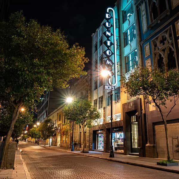 Boutique Café MX at night: elegant venue for corporate retreats and VIP receptions.