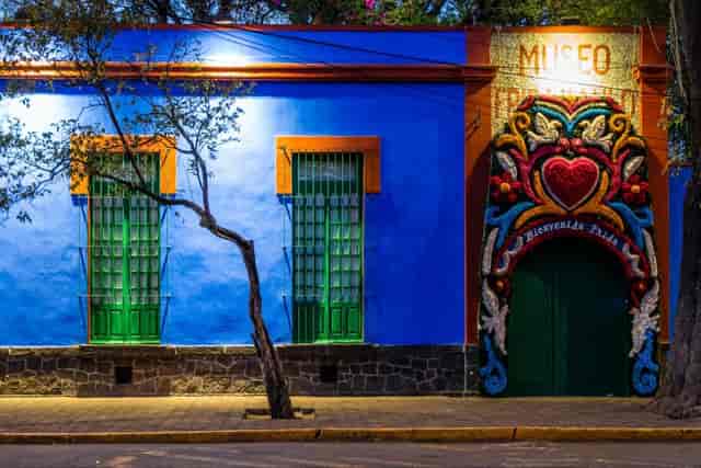 Frida Kahlo Cultural Center art gallery exterior for high-end corporate events and receptions.