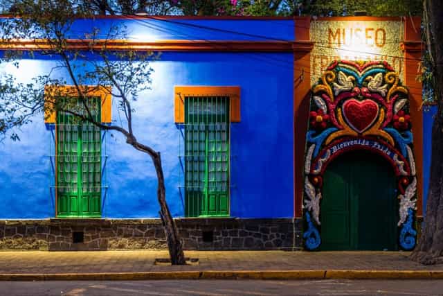 Frida Kahlo Cultural Center art gallery exterior for high-end corporate events and receptions.