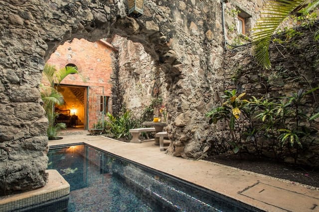 La Troje stone venue at Hacienda San Gabriel for exclusive executive retreats and cocktail events.