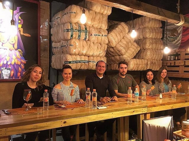Rustic industrial tasting room for intimate team dinner or corporate workshop at La Flor de Jamaica.