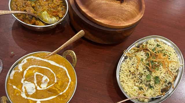 Catering spread at Dawat Restaurant for corporate luncheons and upscale business events.