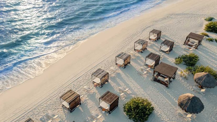 Beach venue at ATELIER Playa Mujeres for luxury corporate retreats and incentive travel.