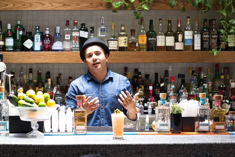 Professional Licorería Limantour bar setup for corporate mixology events and beverage activations.