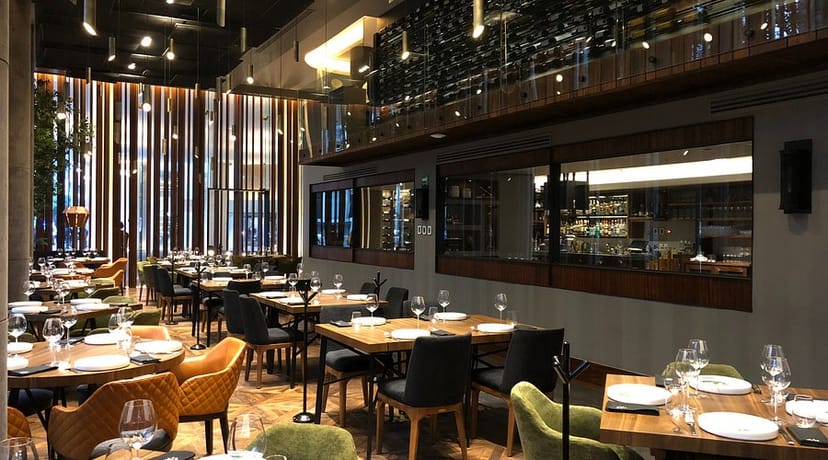 Upscale Carmela & Sal restaurant space for corporate dinners and networking events.