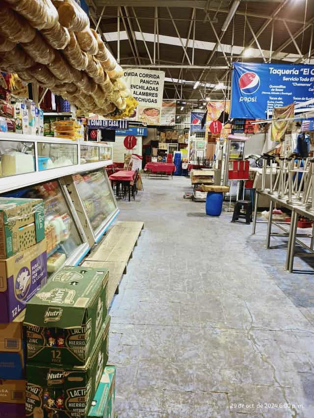 Unsafe Mercado Cuilapan site inspection: non-compliant food safety and event venue hazards.