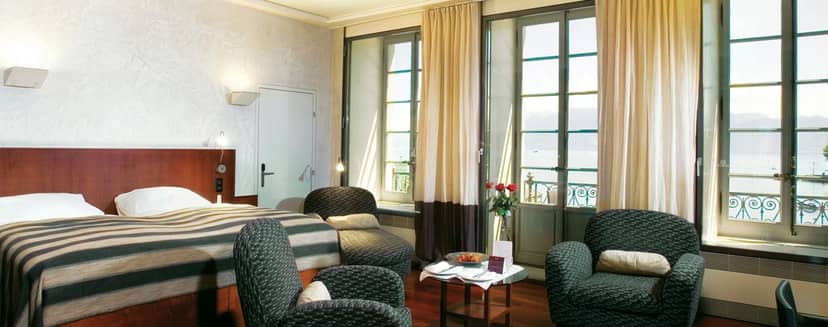 Lord Byron Hotel VIP guestroom featuring lake views for executive retreats and incentive travel.