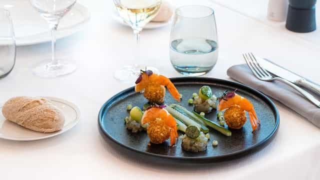 Sophisticated hors d'oeuvre at Brasserie Millennium Center for corporate gala or VIP dinner.
