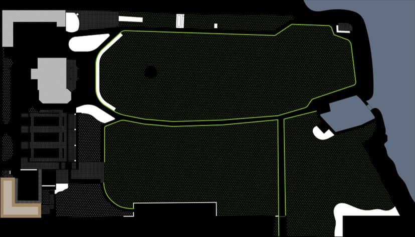 Pavillon Ouest floor plan: event layout with breakout zones for corporate event logistics.