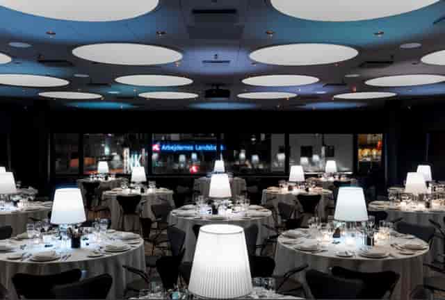 Elegant dining space at The Egg, Radisson Royal Hotel for corporate events and galas.