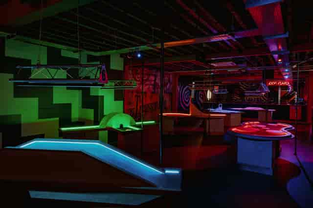 Vibrant Crazy Pool area in Roxy Ball Room, ideal for team-building and corporate events.