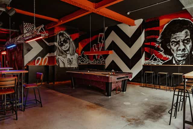 The Atrium at Roxy Ball Room Manchester: vibrant urban venue with bold mural art.