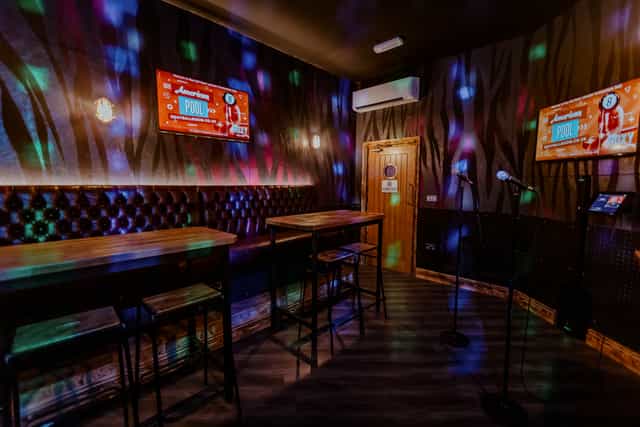 Private karaoke lounge at Roxy Ball Room Leicester for corporate team building and networking.