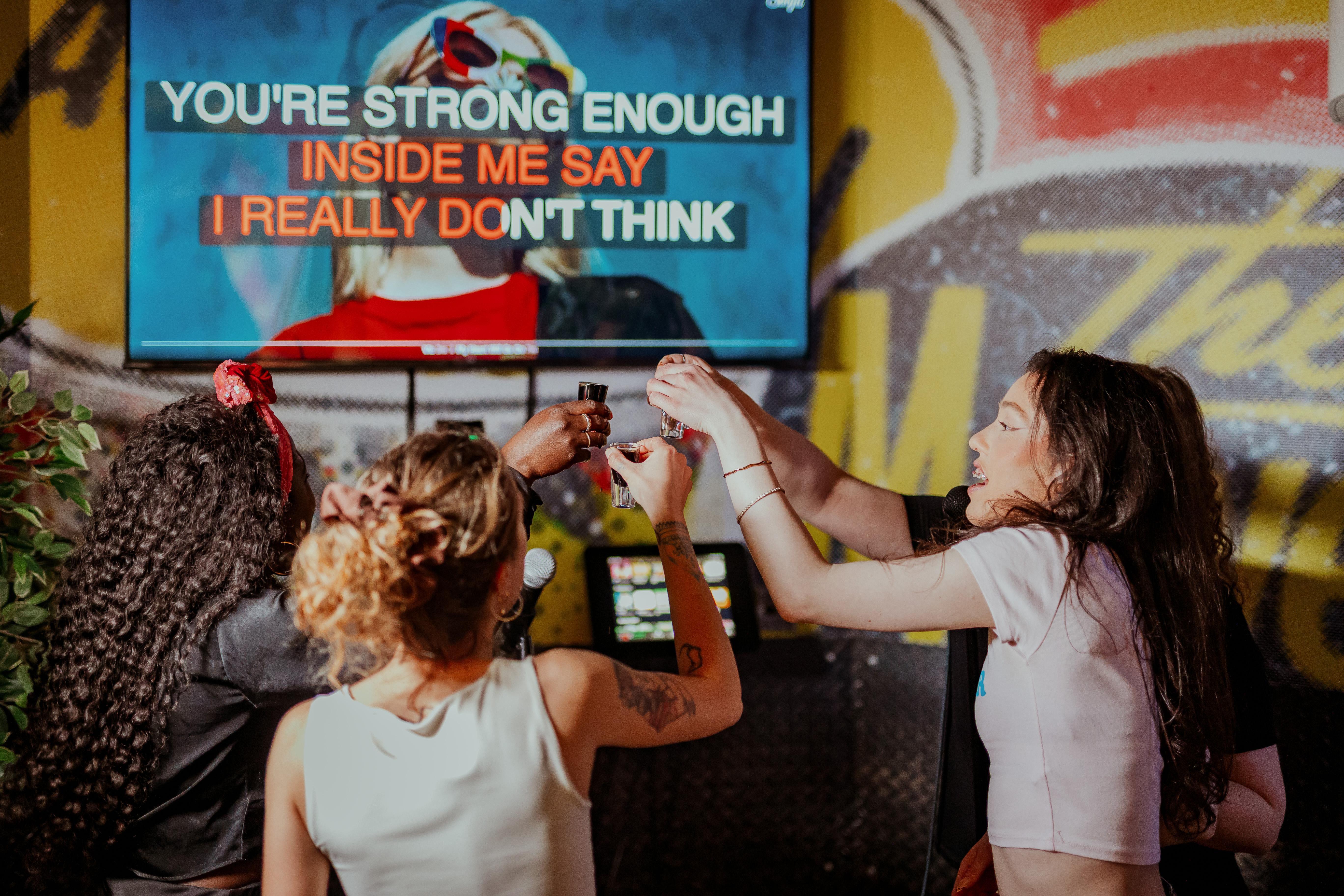 Karaoke Room at Roxy Lanes, Cheltenham - vibrant venue for team-building events and gatherings.
