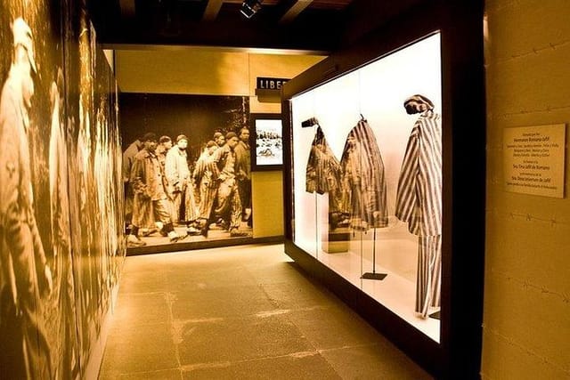 Museum of Memory and Tolerance exhibition gallery for educational or commemorative site visits.