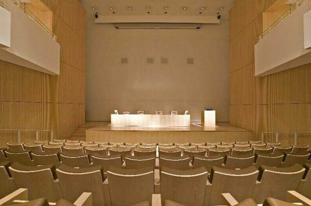 Ara Pacis Auditorium with tiered seating, perfect for conferences and seminars.