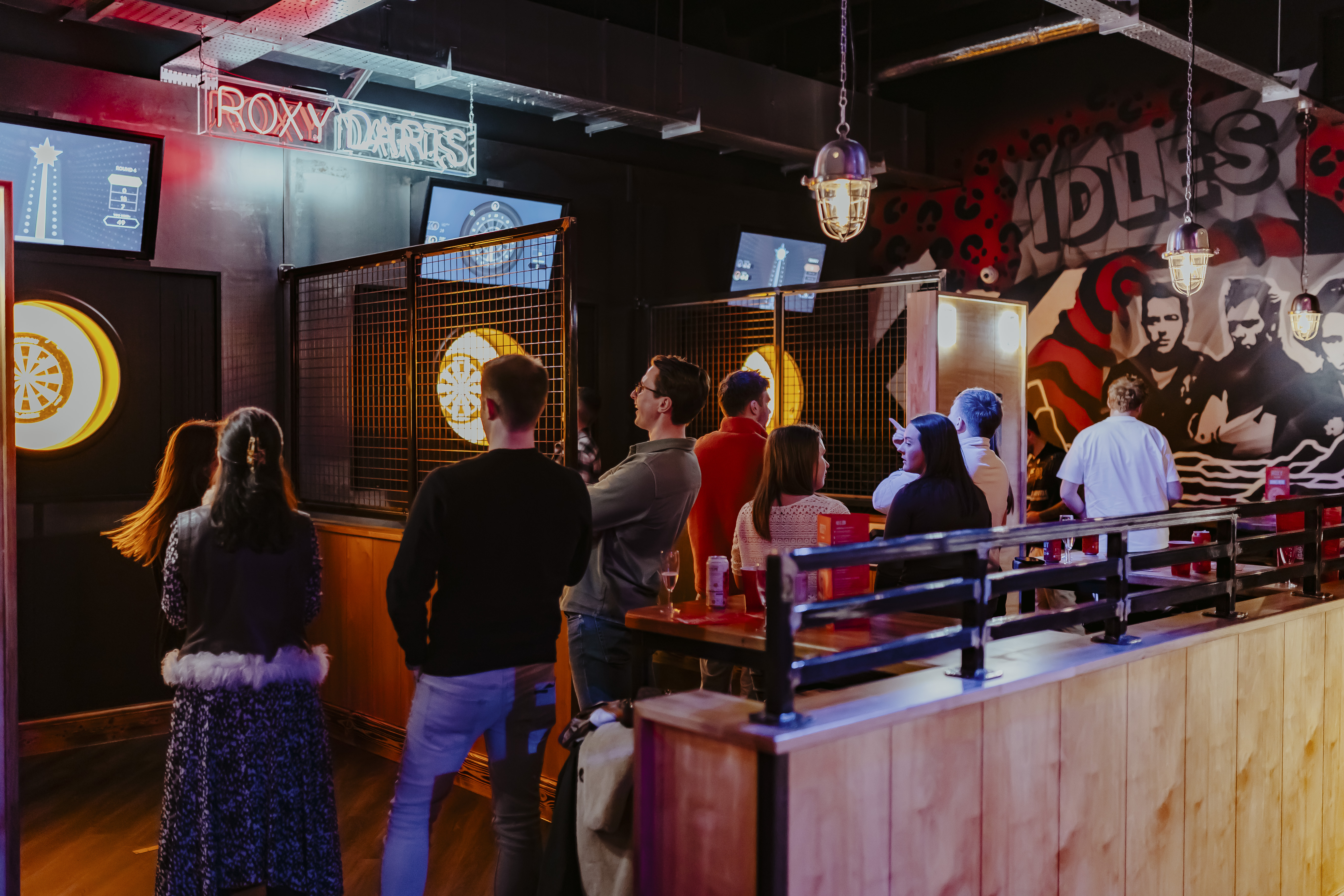 Bullseye Zone darts venue at Roxy Ball Room, ideal for team-building and events.