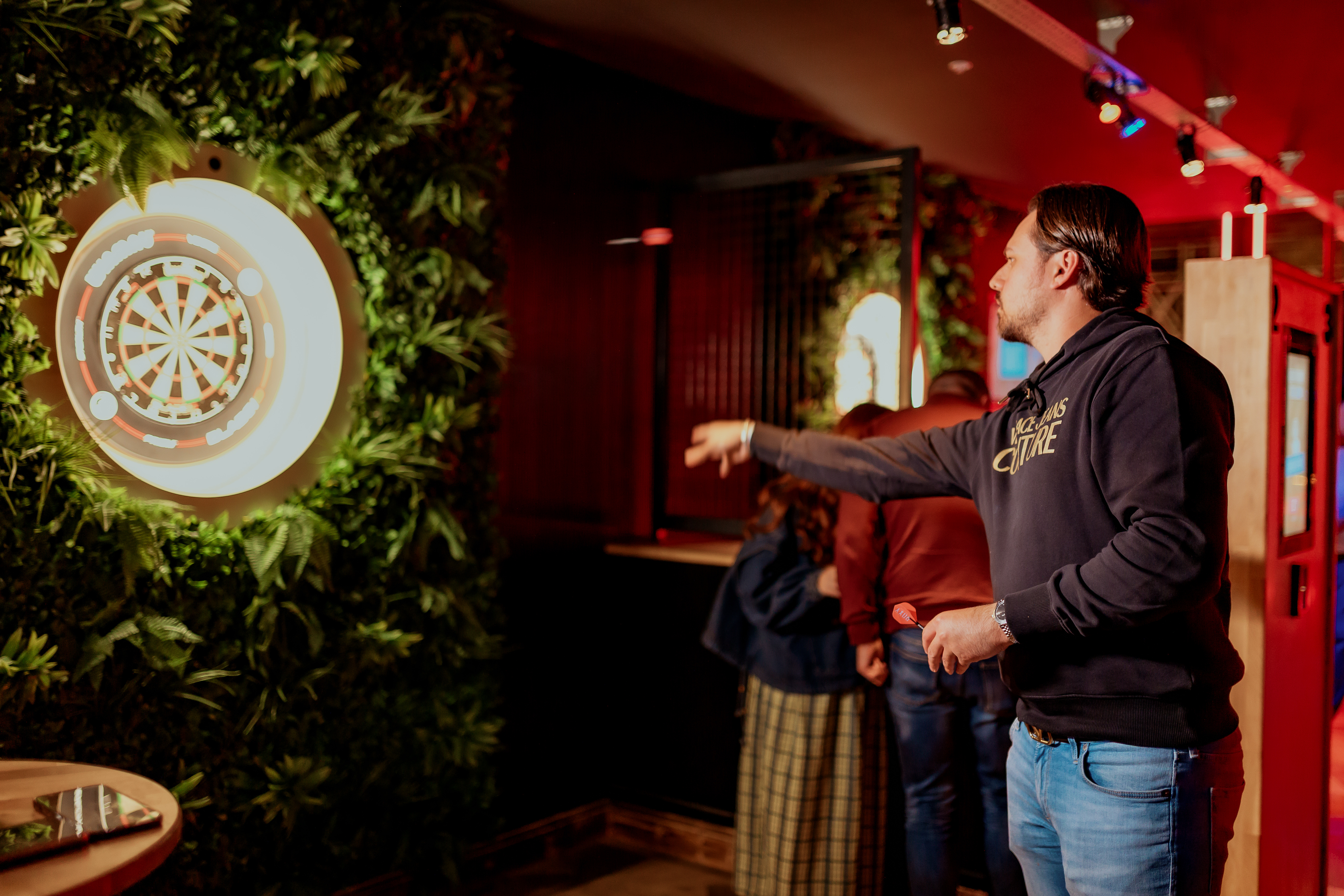 Social venue at Roxy Ball Room London with dartboard for networking events.