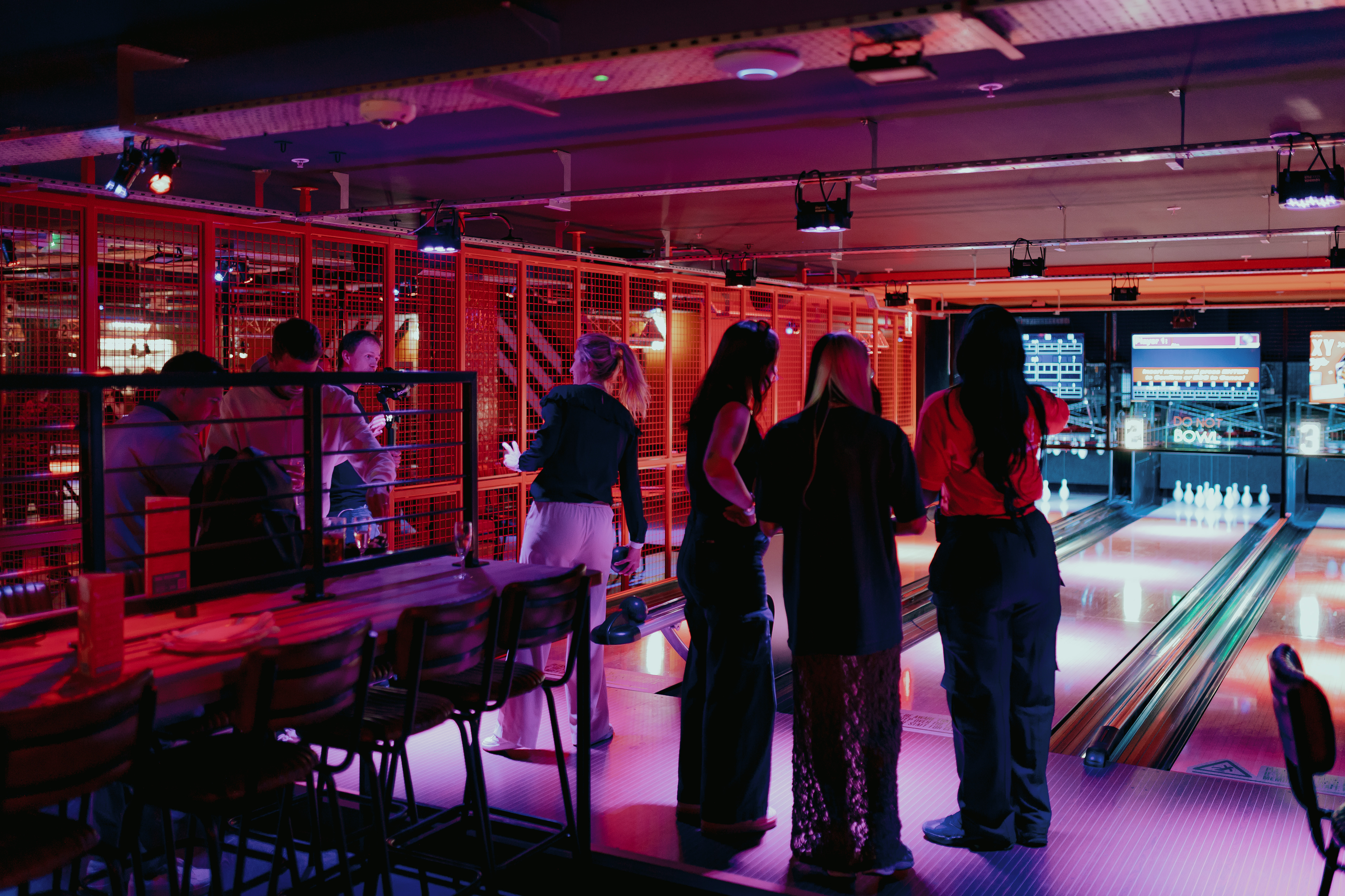 Duck Pin Bowling at Roxy Ball Room, St Mary Axe – vibrant venue for corporate events.
