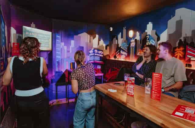 Vibrant social gathering space at Roxy Ball Room for casual meetings and events.