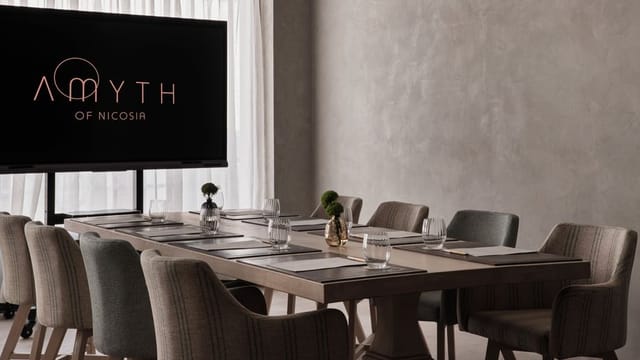 Lefkosia boardroom with executive seating for high-end corporate meetings and presentations.
