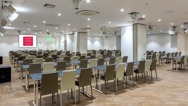 Classroom-style conference ballroom for corporate training and workshops at Leonardo Hotels Cyprus.