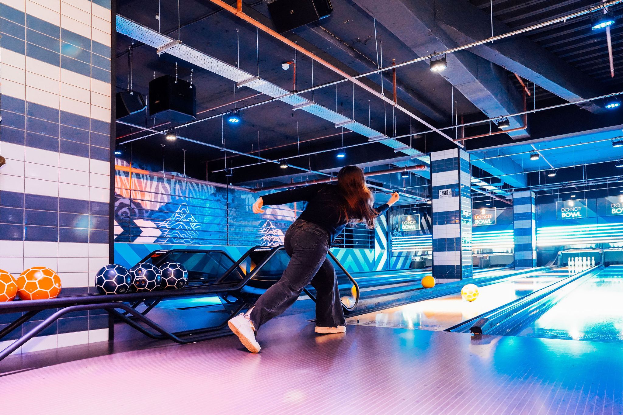 Strike Zone bowling alley in Liverpool, ideal for corporate team building and office events.