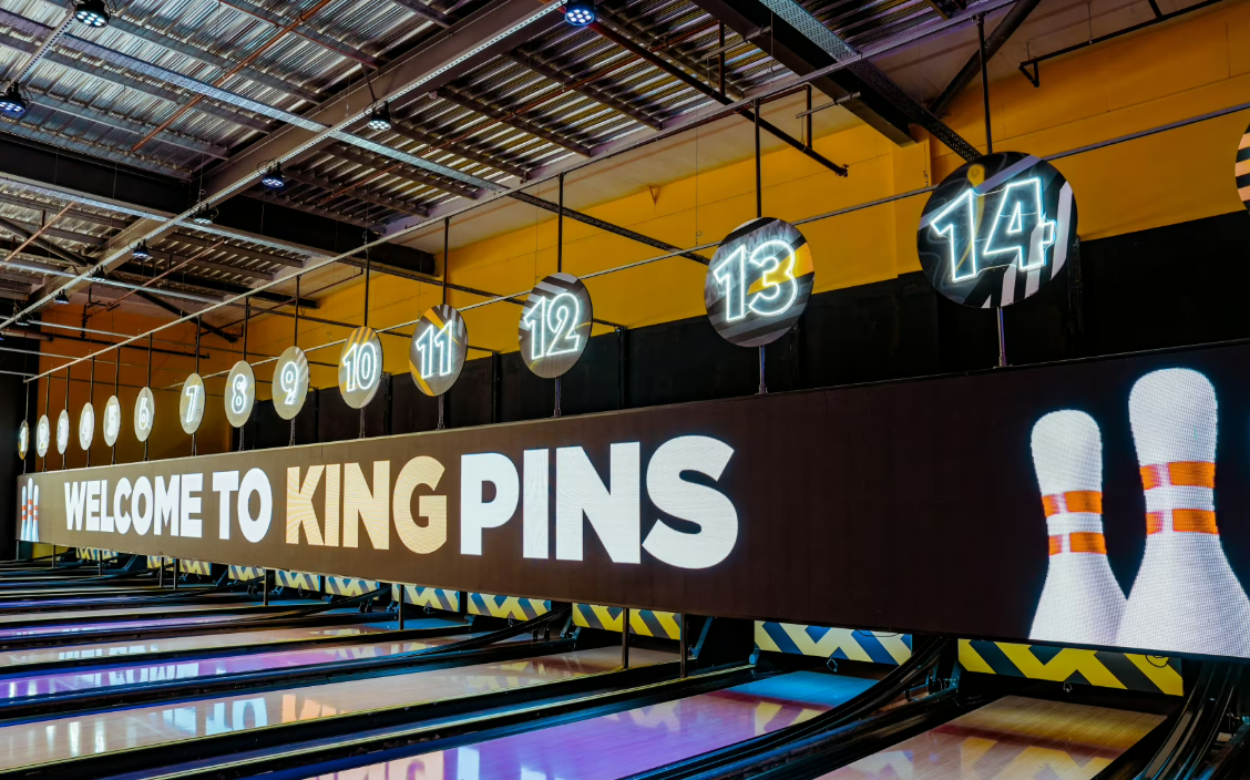 Vibrant bowling venue at The Strike Zone, perfect for corporate events and team-building.