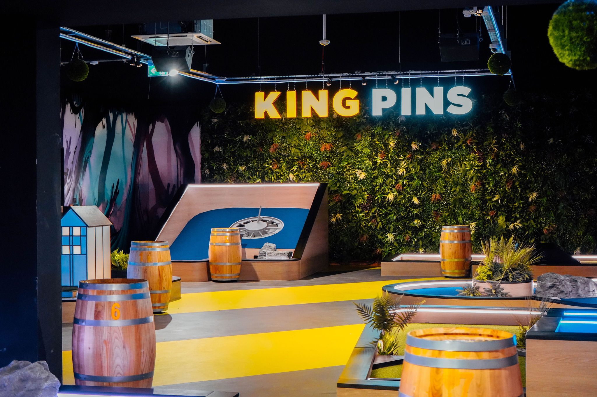 Vibrant event space at King Pins, perfect for team-building and social gatherings. - Banner