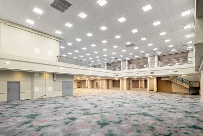 Brighton event venue with spacious layout and high ceilings for conferences.