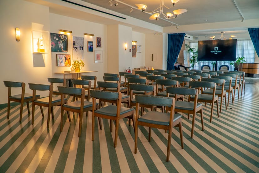 San Lorenzo Studio at Soho House Rome, modern event space ideal for workshops and presentations.