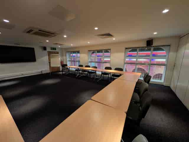 Lux Cinema meeting room at Vue Manchester with AV, perfect for board meetings and workshops.