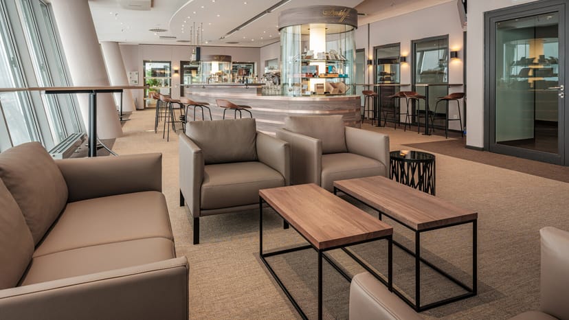 Davidoff Lounge at Allianz Arena: Modern networking space for corporate events and receptions.