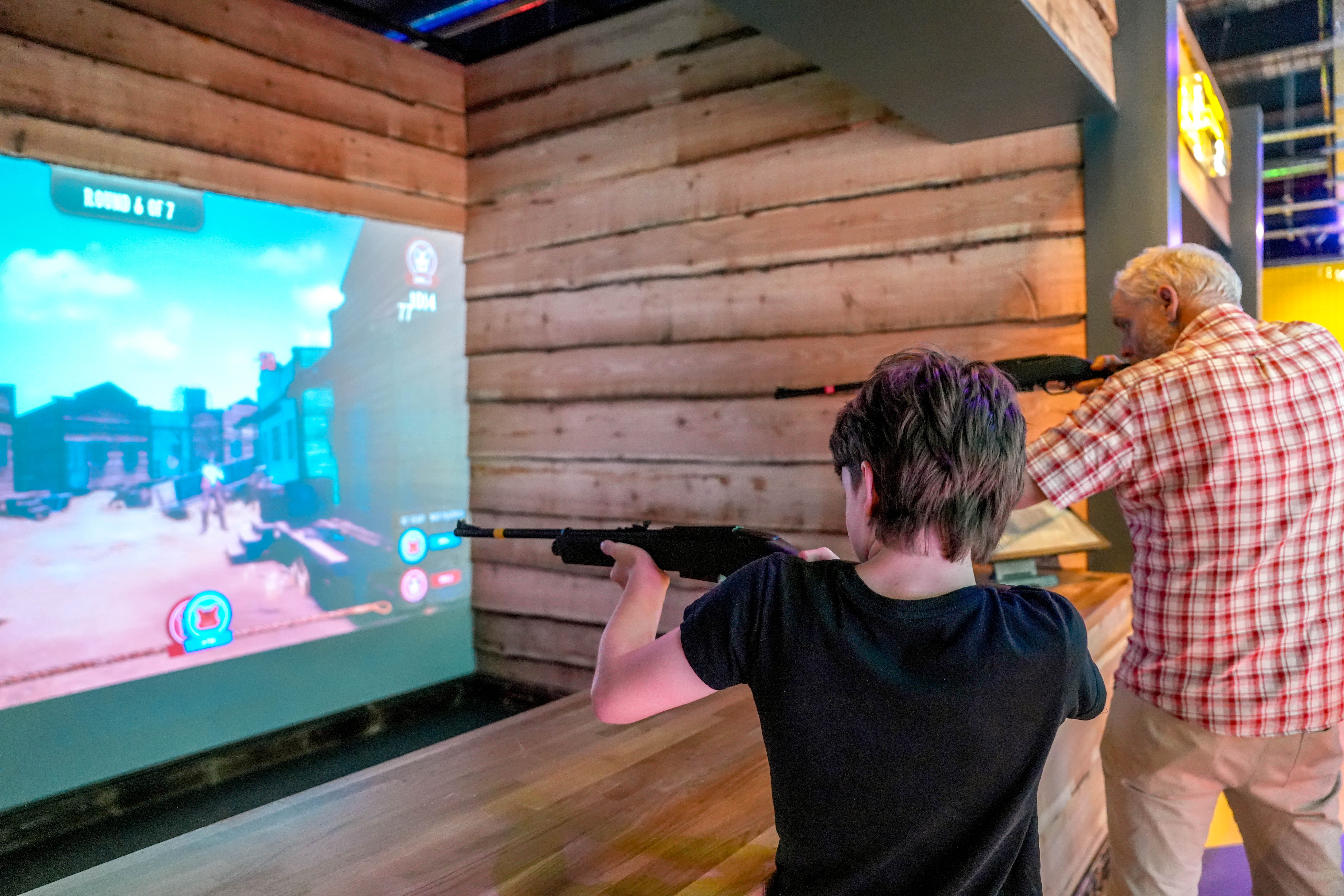 Interactive gaming setup in Head to Head Zone, perfect for corporate events and family fun.