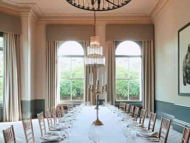 Elegant dining setup at The Milner York, ideal for corporate events and gatherings.