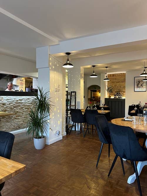 Pecorino Restaurant intimate venue with ambient lighting for corporate events and private dinners.