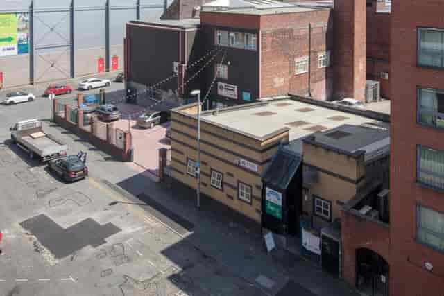 Urban event venue at The Proud Place featuring challenging site logistics and limited access.