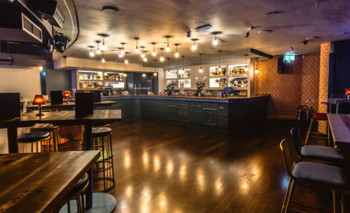 Piano Works Covent Garden lounge with bar for networking events and cocktail receptions.