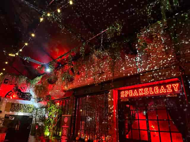 "Vibrant Electrowerkz venue with ambient lighting for themed gatherings and social mixers"