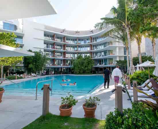 La Vista Terrace pool deck at The Miami Beach EDITION for executive retreats and incentive events.